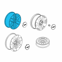 OEM GMC Wheel, Alloy Diagram - 9597542