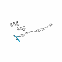 OEM Chevrolet C1500 3-Way Catalytic Convertor Assembly (W/ Exhaust Rear Man Diagram - 25170655