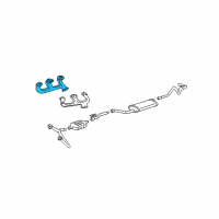 OEM Chevrolet R20 Exhaust Manifold Assembly Diagram - 14102164