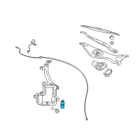 OEM Cadillac STS Washer Pump Diagram - 22806493