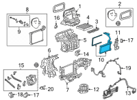 OEM Chevrolet Suburban Heater Core Diagram - 84502363