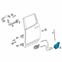 OEM Latch Assembly Right Rear Door Diagram - 72610-T0A-A11