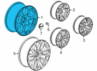 OEM GMC Sierra 1500 Wheel, Alloy Diagram - 23376219