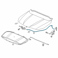 OEM Buick Cascada Release Cable Diagram - 13312788