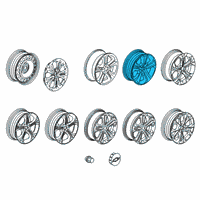 OEM Chevrolet Cruze Wheel, Alloy Diagram - 42500290
