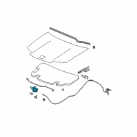 OEM Saturn Ion Latch Assembly Diagram - 22724779