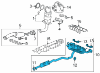 OEM Buick Envision Muffler & Pipe Diagram - 84925827