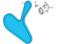 OEM Chevrolet Trailblazer Serpentine Belt Diagram - 55512900