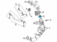OEM Chevrolet Tahoe EGR Valve Gasket Diagram - 55490621