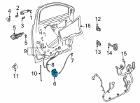OEM Chevrolet Trailblazer Latch Diagram - 13527389