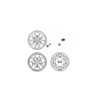 OEM GMC Sierra 1500 Wheel Nut Cap Diagram - 12472839