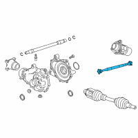 OEM Cadillac CT6 Front Axle Propeller Shaft Assembly Diagram - 23336889
