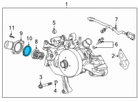 OEM Chevrolet Avalanche Water Inlet Seal Diagram - 12587397