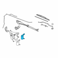 OEM Pontiac Rear Washer Pump Diagram - 12335842