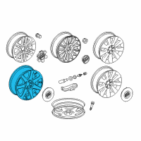 OEM Buick Enclave Wheel, Alloy Diagram - 22974278