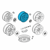 OEM Buick Enclave Wheel, Alloy Diagram - 9596000