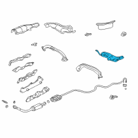 OEM Oldsmobile Alero Exhaust Muffler Assembly (W/Tail Pipe)(Dual Exhaust) Diagram - 22657994
