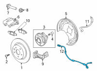 OEM Chevrolet Trailblazer Rear Speed Sensor Diagram - 60002341