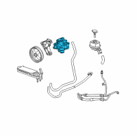 OEM Cadillac Power Steering Pump Diagram - 21997867