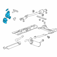 OEM Chevrolet Trax Warm Up 3Way Catalytic Convertor Assembly Diagram - 25196253