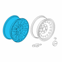OEM Cadillac Wheel Diagram - 9598755