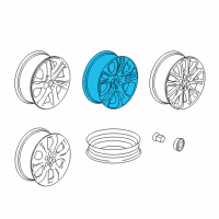 OEM Buick Enclave Wheel, Alloy Diagram - 23362365