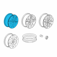 OEM Buick Wheel, Alloy Diagram - 23165674