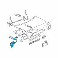 OEM Oldsmobile Rear Compartment Lid Latch Assembly Diagram - 22712682