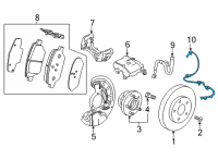 OEM Buick Envision Front Speed Sensor Diagram - 84452521