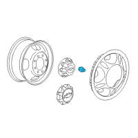 OEM GMC Wheel Nut Cap Diagram - 9597782