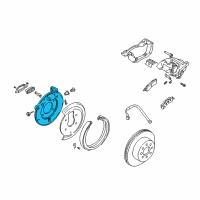 OEM Buick Rainier Plate, Rear Brake Backing Diagram - 88935750