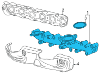 OEM Cadillac Exhaust Manifold Diagram - 55513001