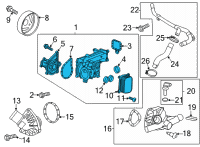 OEM Chevrolet Trailblazer Water Pump Assembly Diagram - 55505441