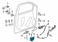 OEM GMC Terrain Lock Assembly Diagram - 13533690