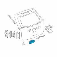 OEM Cadillac DTS Lift Gate Latch Assembly Diagram - 84243380