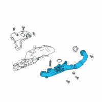 OEM Chevrolet Equinox Exhaust Manifold Assembly Diagram - 55490673