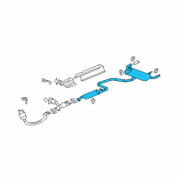 OEM Saturn Aura Exhaust Muffler Assembly (W/ Exhaust Pipe & Tail Pipe) Diagram - 25844218