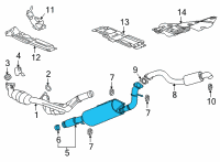 OEM Chevrolet Suburban Muffler & Pipe Assembly Diagram - 23241286