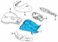 OEM Chevrolet Corvette Exhaust Manifold Diagram - 12659840
