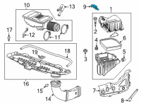 OEM Chevrolet Trax Air Mass Sensor Diagram - 12714453