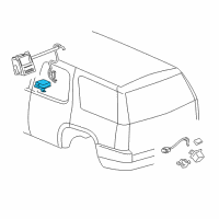 OEM Chevrolet Suburban 1500 Rear View Camera Image Displacement Module Assembly Diagram - 15877571
