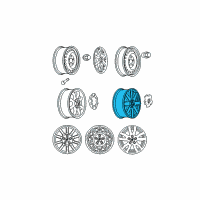 OEM Buick Rendezvous Wheel, Alloy Diagram - 12490098