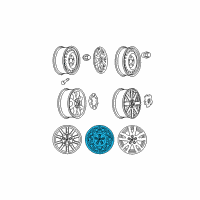 OEM Buick Rendezvous Wheel, Alloy Diagram - 9595529