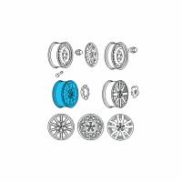 OEM Buick Rendezvous Wheel Rim Kit, Aluminum *Chrome Diagram - 12490109