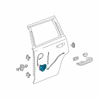 OEM Buick Envision Rear Side Door Latch Assembly Diagram - 13528272