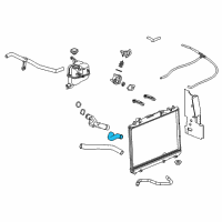 OEM Cadillac CTS Radiator Inlet Hose Assembly Diagram - 88987634