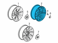 OEM Cadillac Escalade Wheel, Alloy Diagram - 23376239