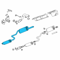 OEM Chevrolet Sonic Muffler W/Tailpipe Diagram - 42466208
