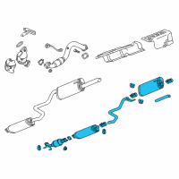 OEM Chevrolet Sonic Muffler & Pipe Diagram - 95185640