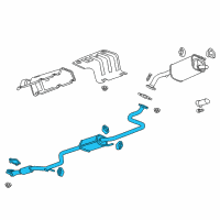OEM Chevrolet Spark Muffler & Pipe Diagram - 95186419